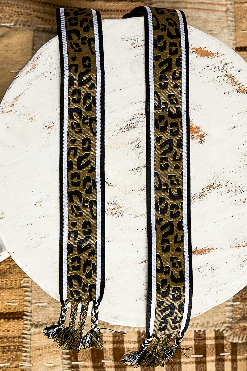 Adjustable Leopard Tie Belt
