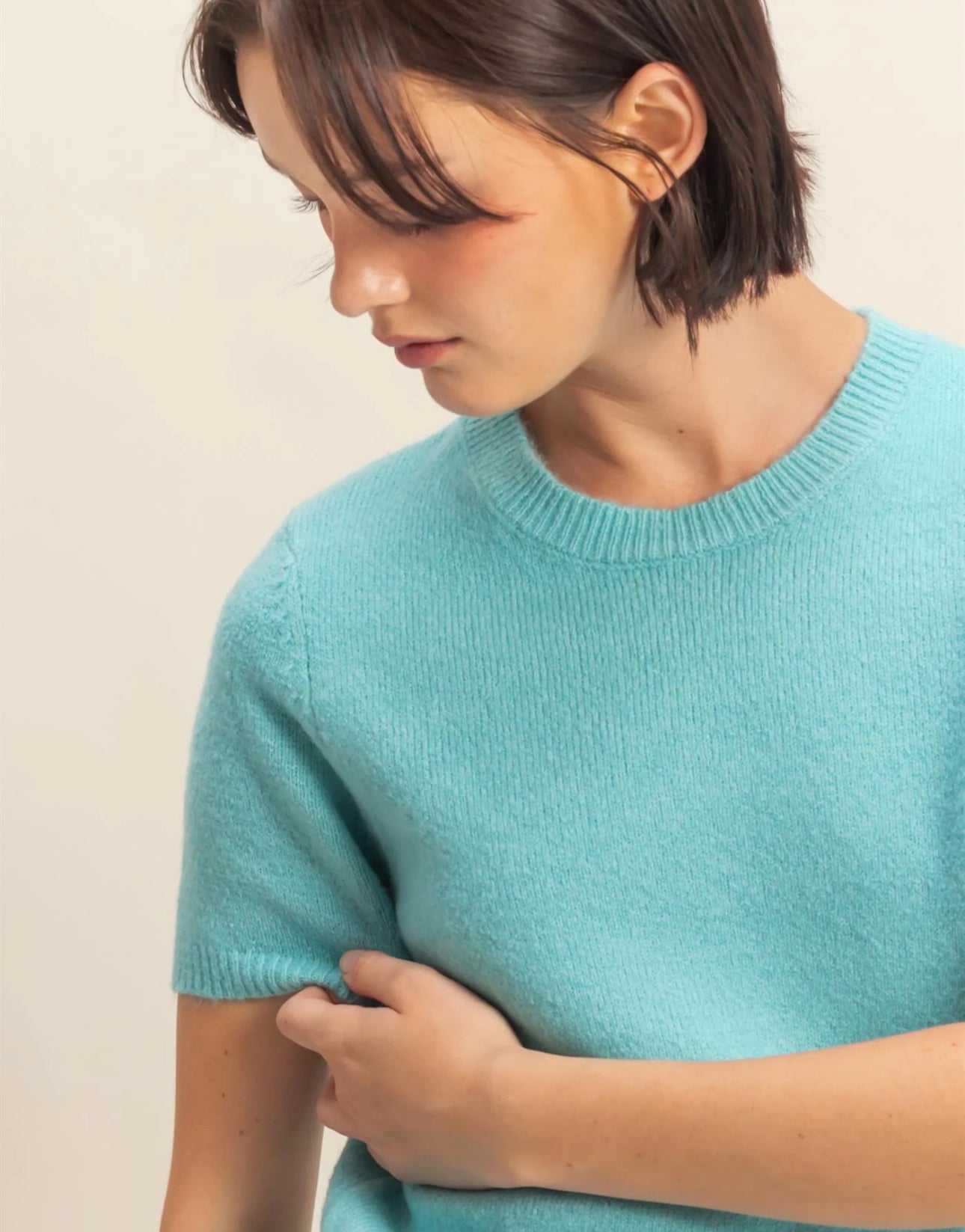 Short Sleeve Knit Sweater