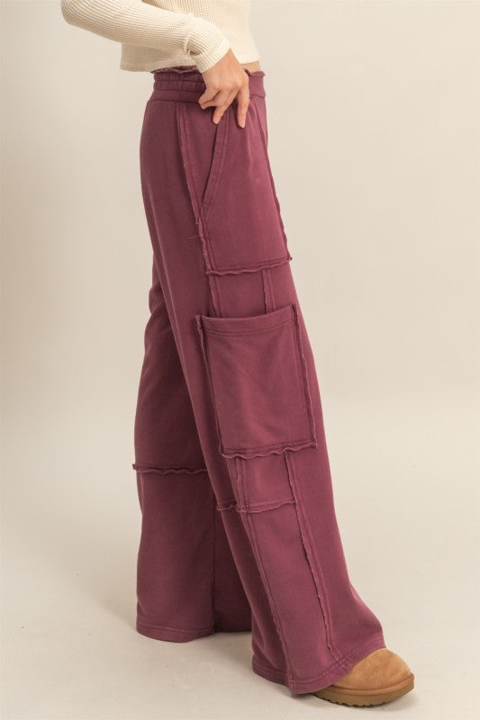 Oversized Utility Lounge Pants with Pockets
