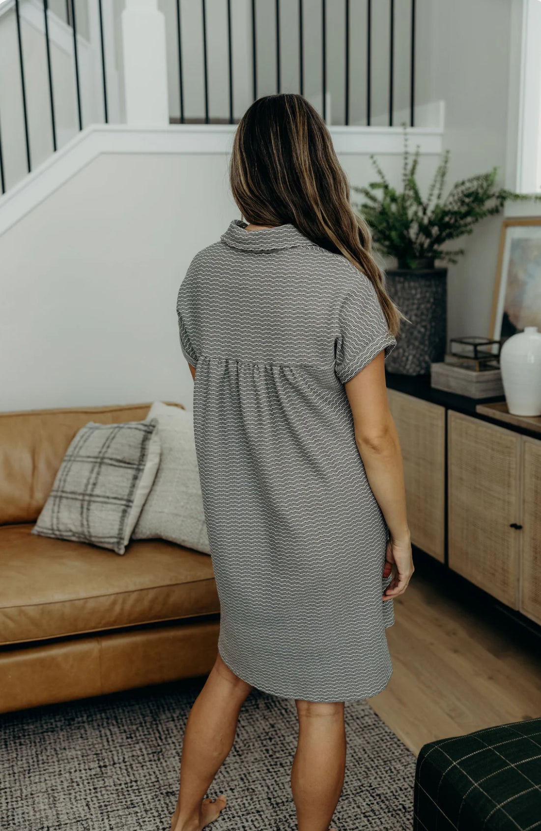Women’s Mikarose The Zuri Shirt Dress – Fit & Flare Knee-Length with Pockets