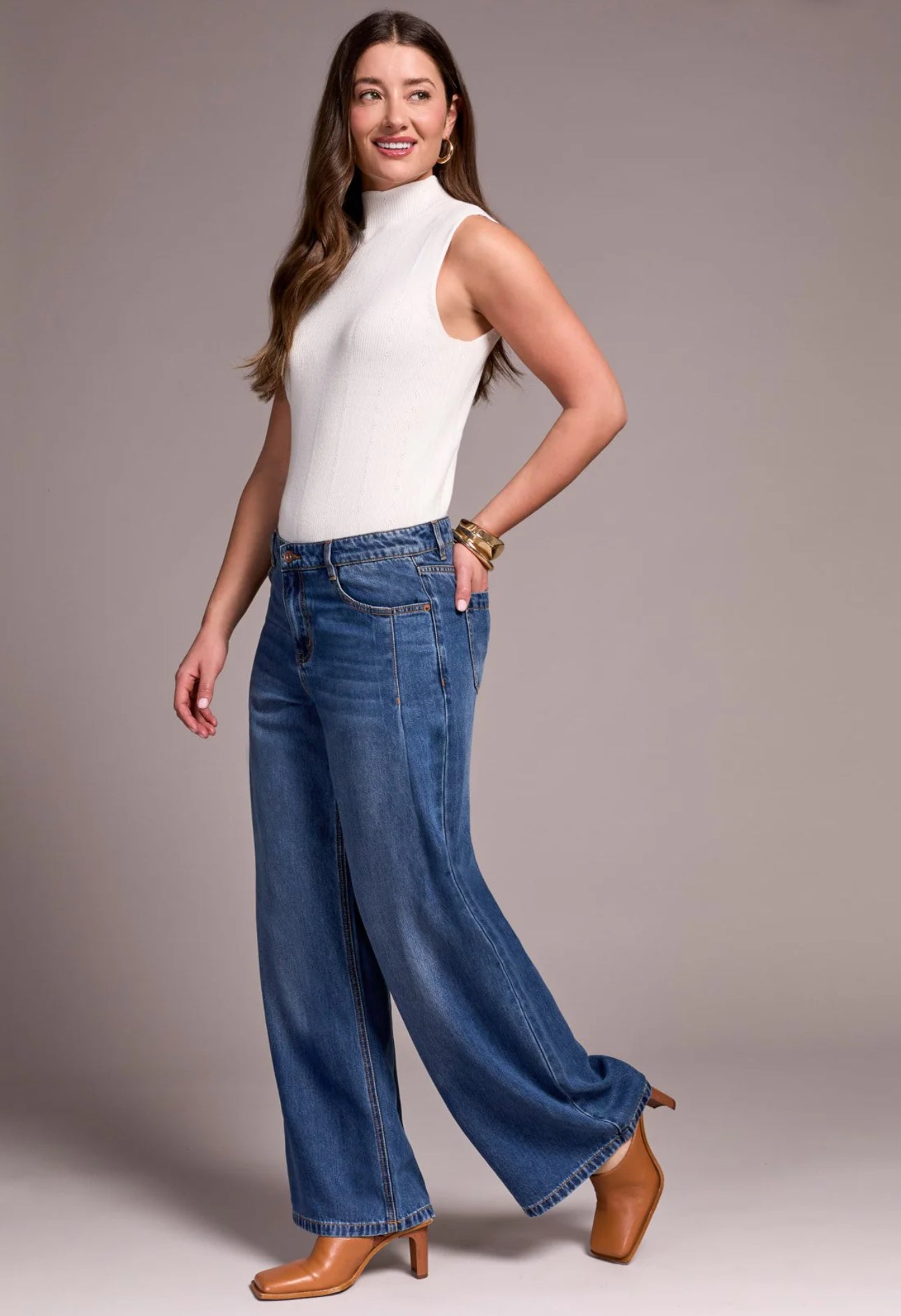 Audrey Pleated Wide Leg Jean