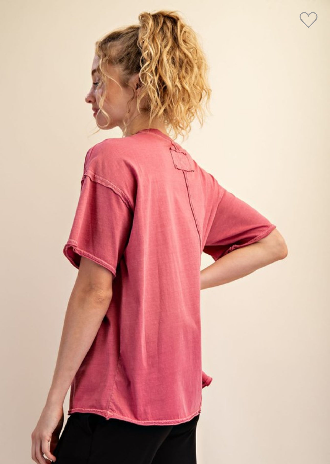 Washed Boxy Cotton Tee