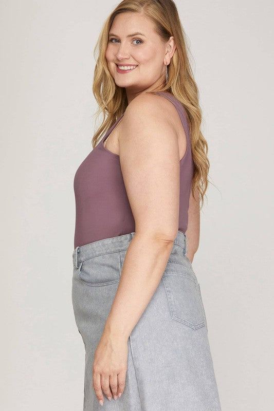 Sleeveless Crew Neck Bodysuit