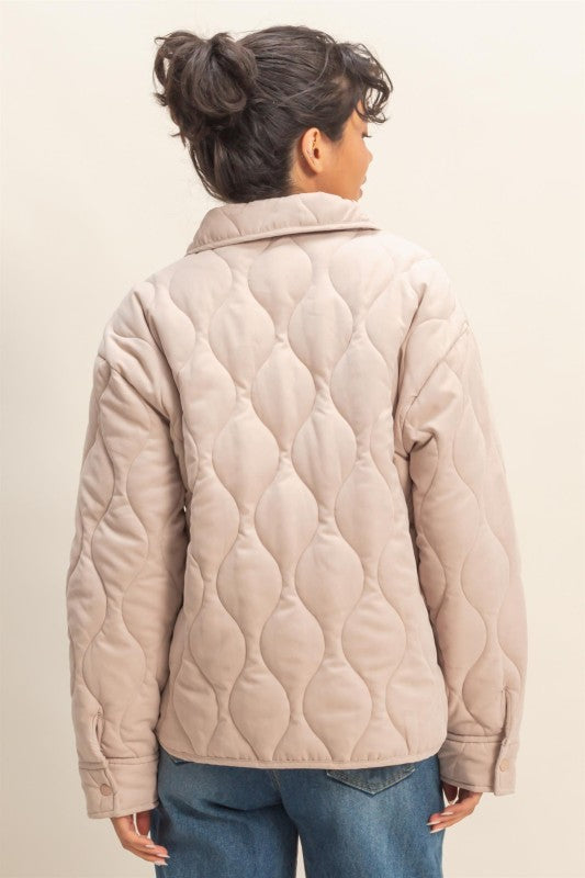 Quilted Zip Front Pullover – Cozy
