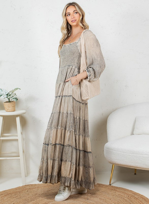 Boho Tiered Maxi Dres