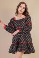 Fall Outfit Idea – Printed Ruffle Dress Styled with Boots