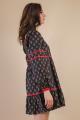 Printed Ruffle Detail Mini Dress