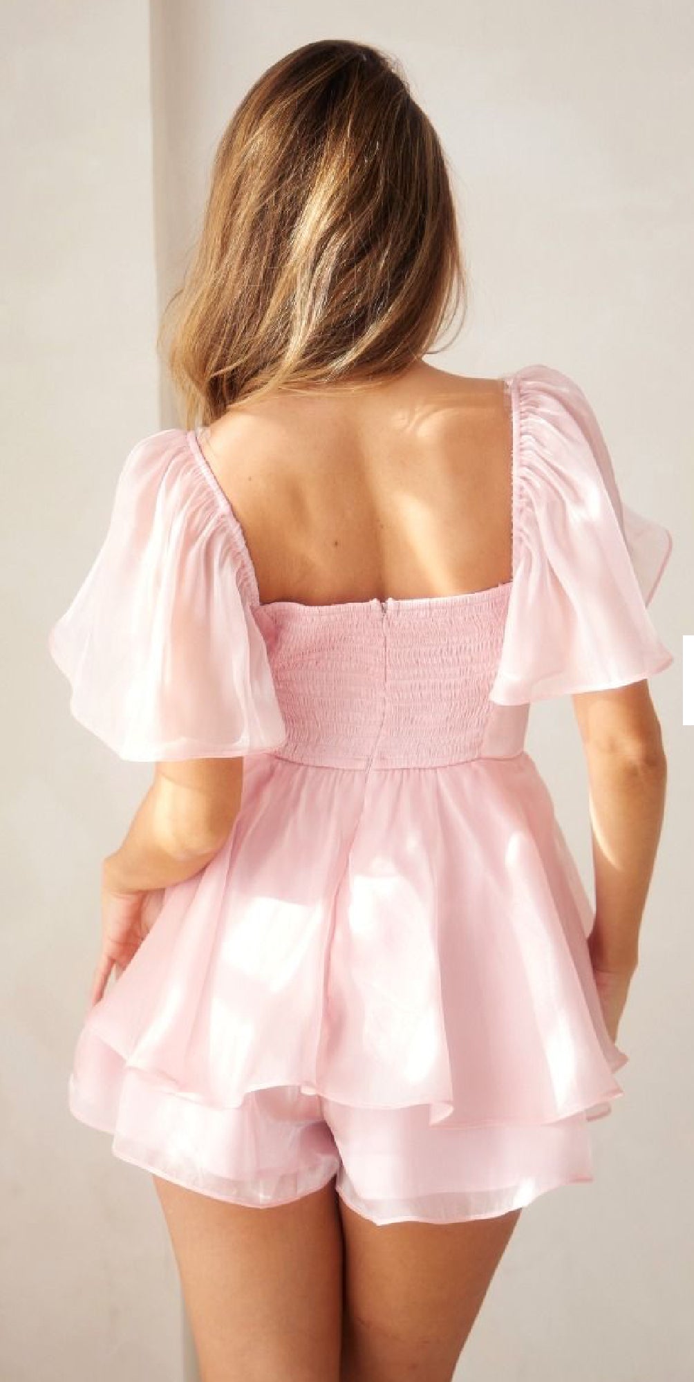 Bustier Two Layered Hem Romper
