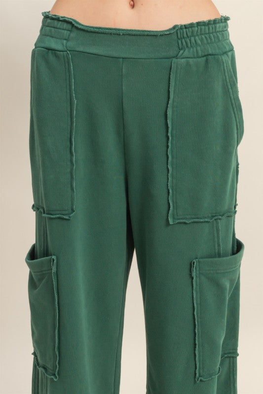 Relaxed fit utility sweatpants with elastic waistband