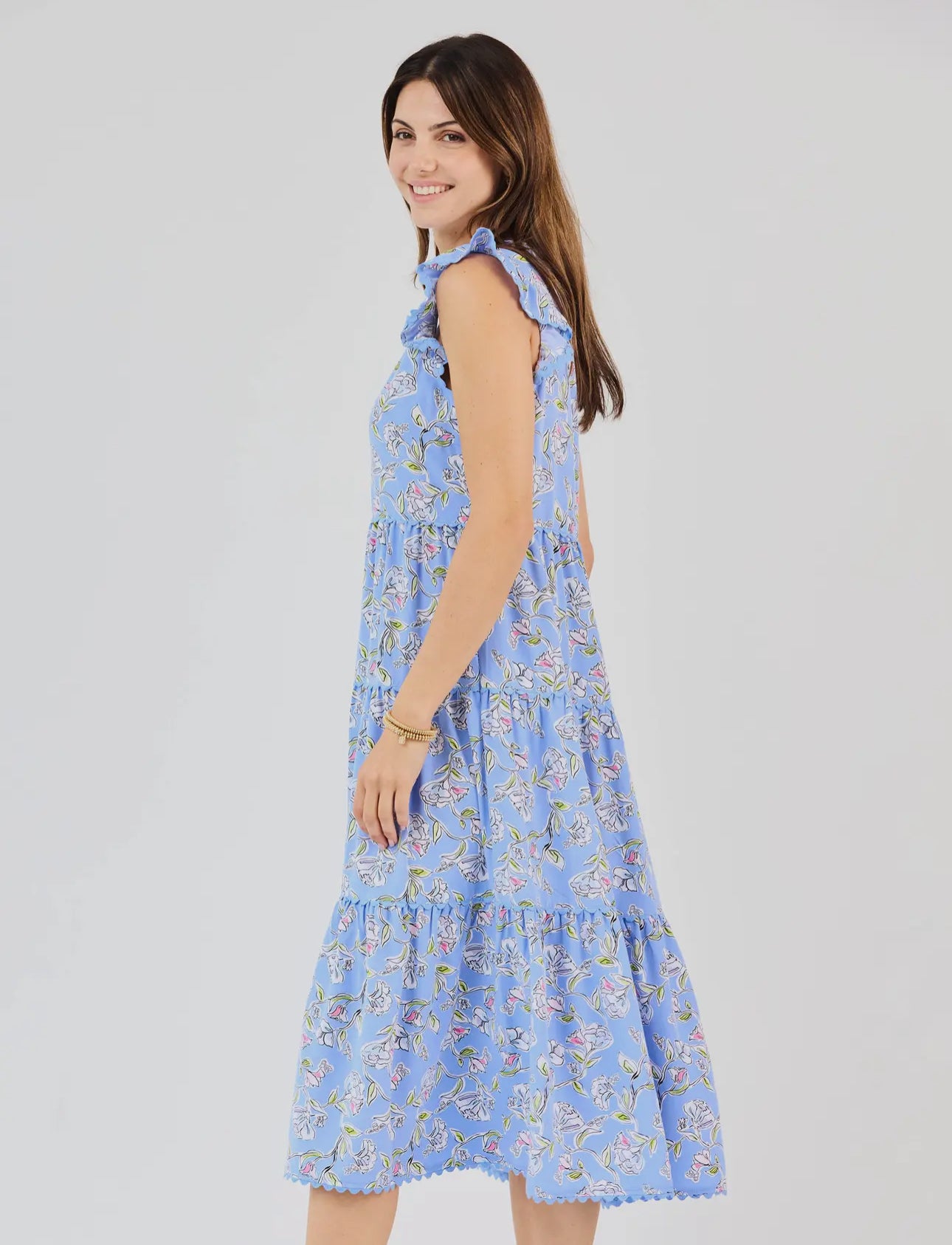 Kari Pretty Petals Blue Dress