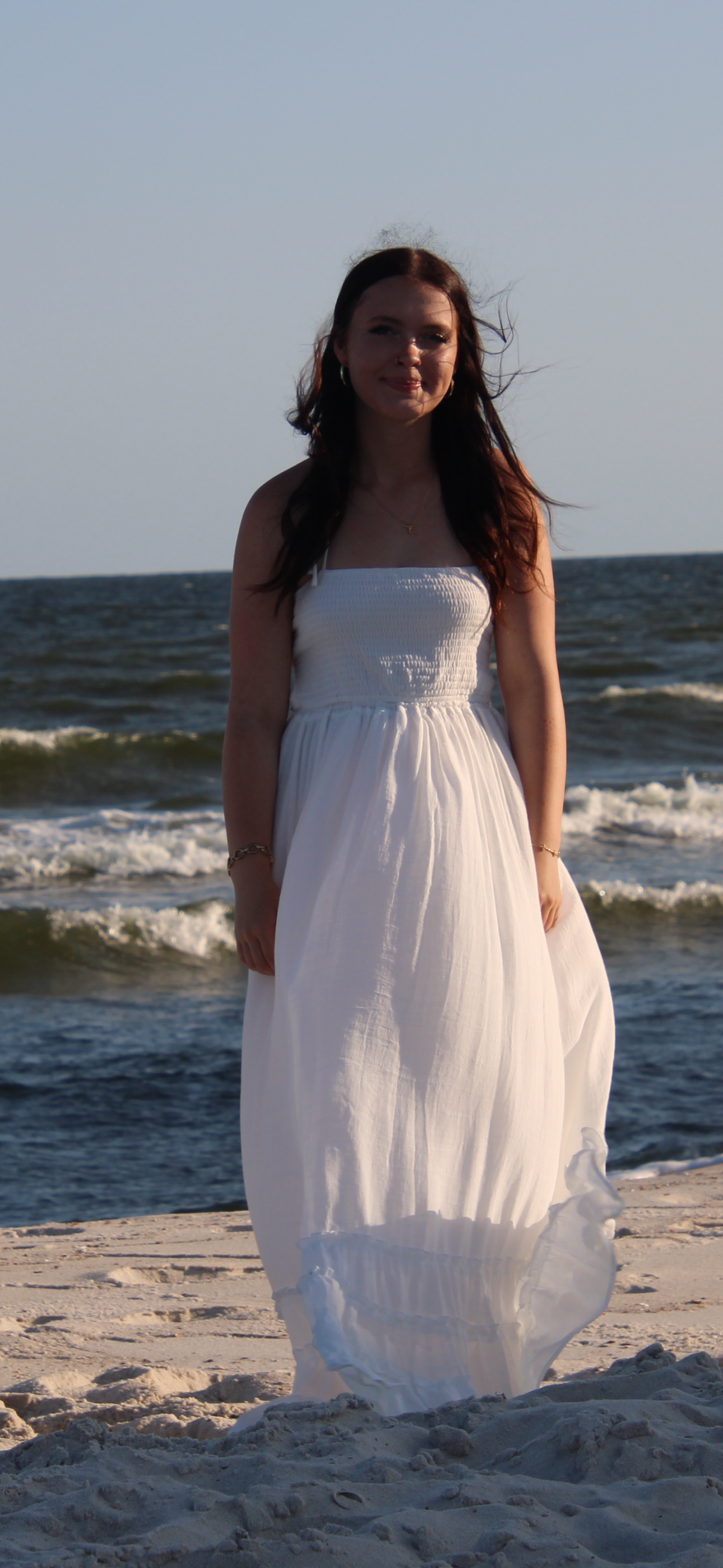 Halter Neck smocked Bodice Tiered Hem Maxi Dress
