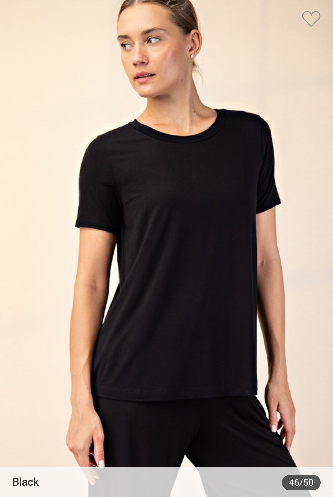 Viscose Modal Short Sleeve Top