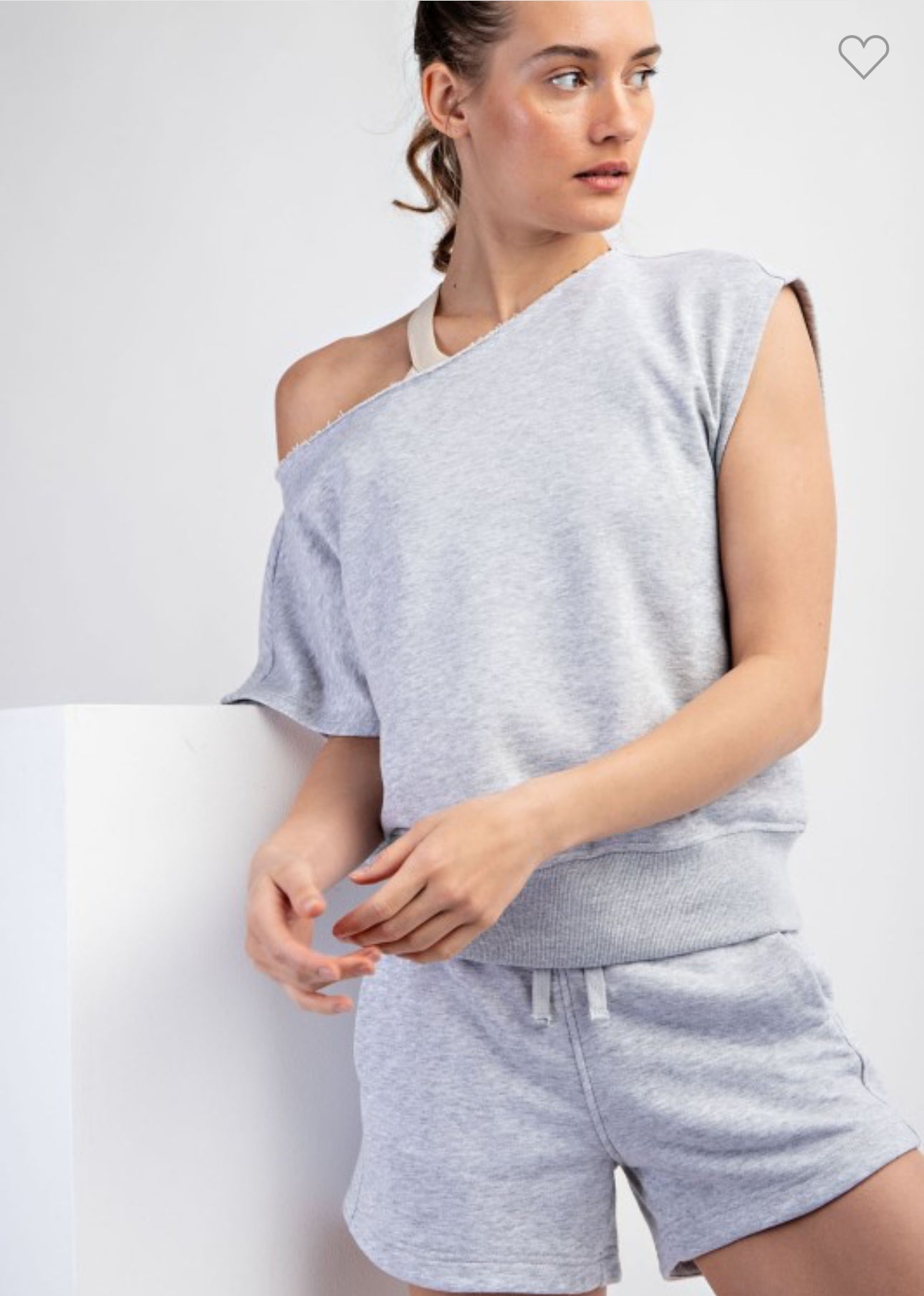 Terry Off-Shoulder Top