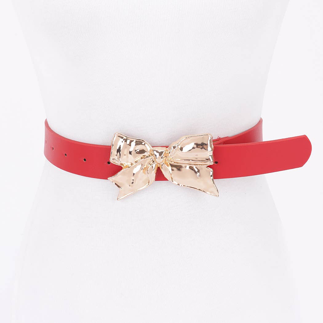 Metal Ribbon Buckle Belt