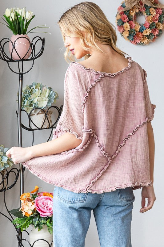 Washed Double Gauze Top