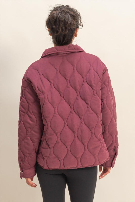 Quilted Zip Front Pullover – Cozy
