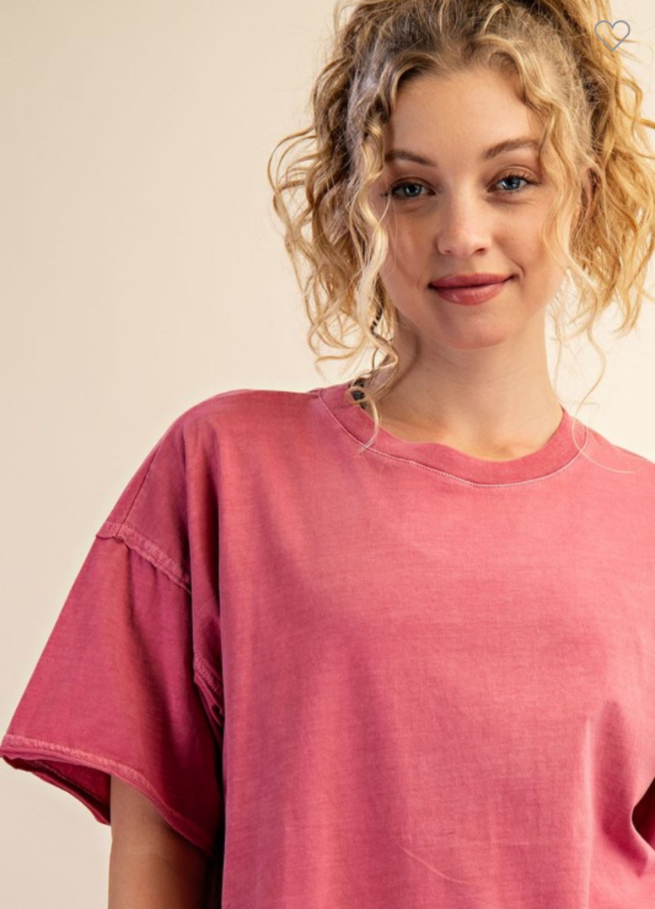 Washed Boxy Cotton Tee