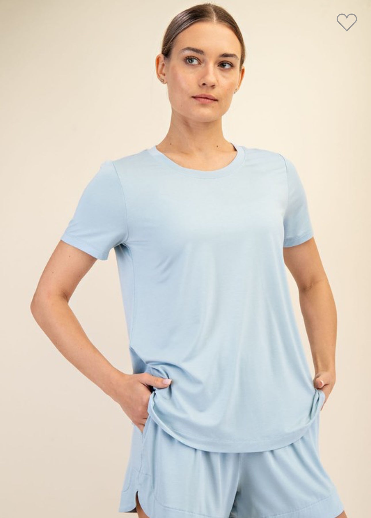 Viscose Modal Short Sleeve Top