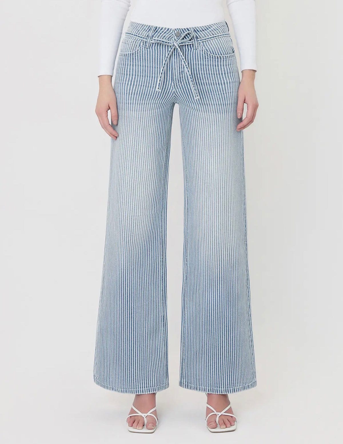 Vervet High Rise Striped Jeans
