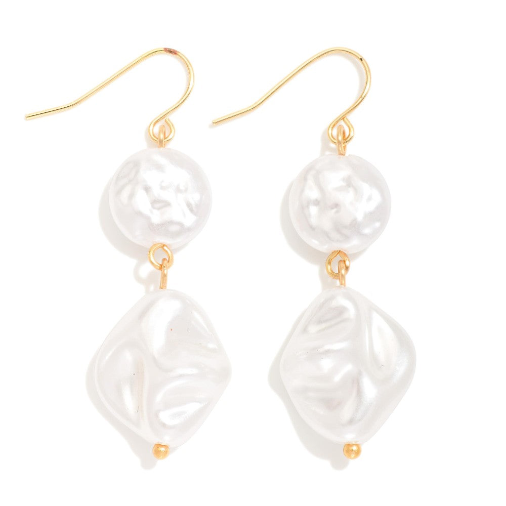 Flat Pearl Earrings