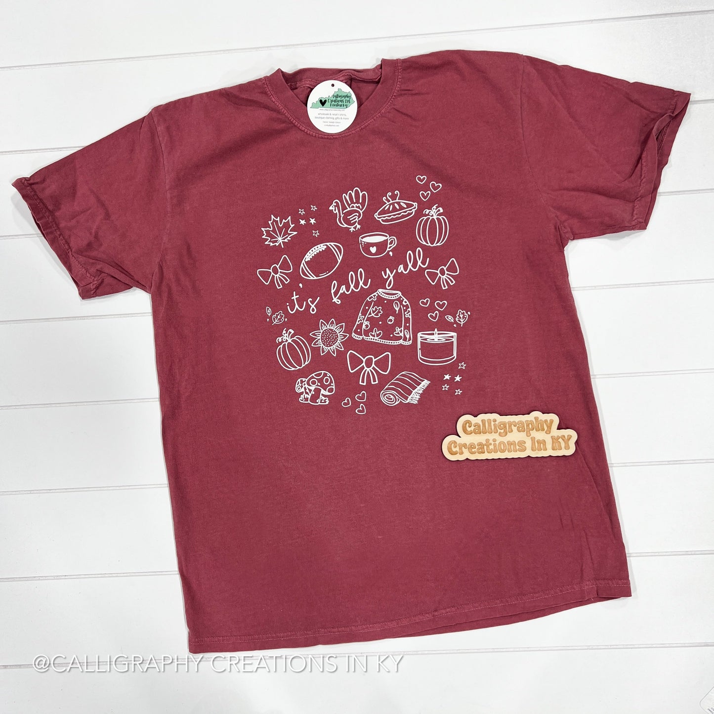 Burgundy | It’s Fall Y’all CC Tee - Talk of the Town