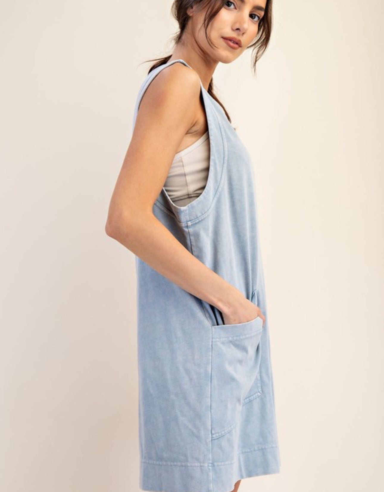 Cotton Poly Romper