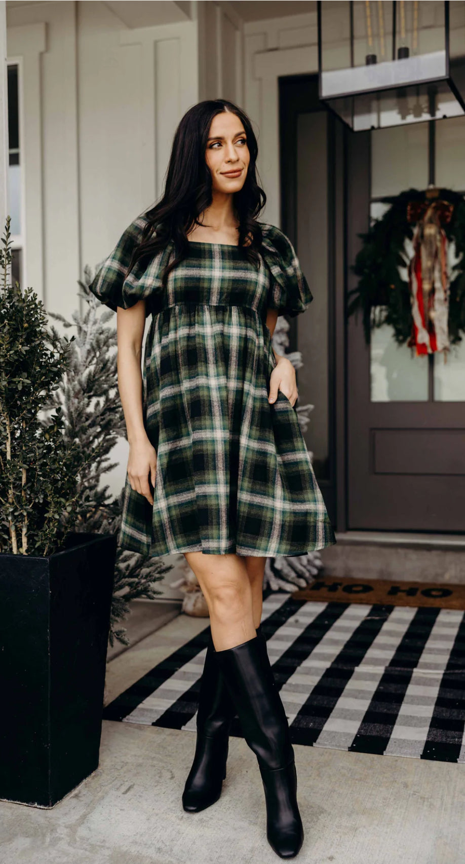 The Tatum Empire Waist Knee Length Dress