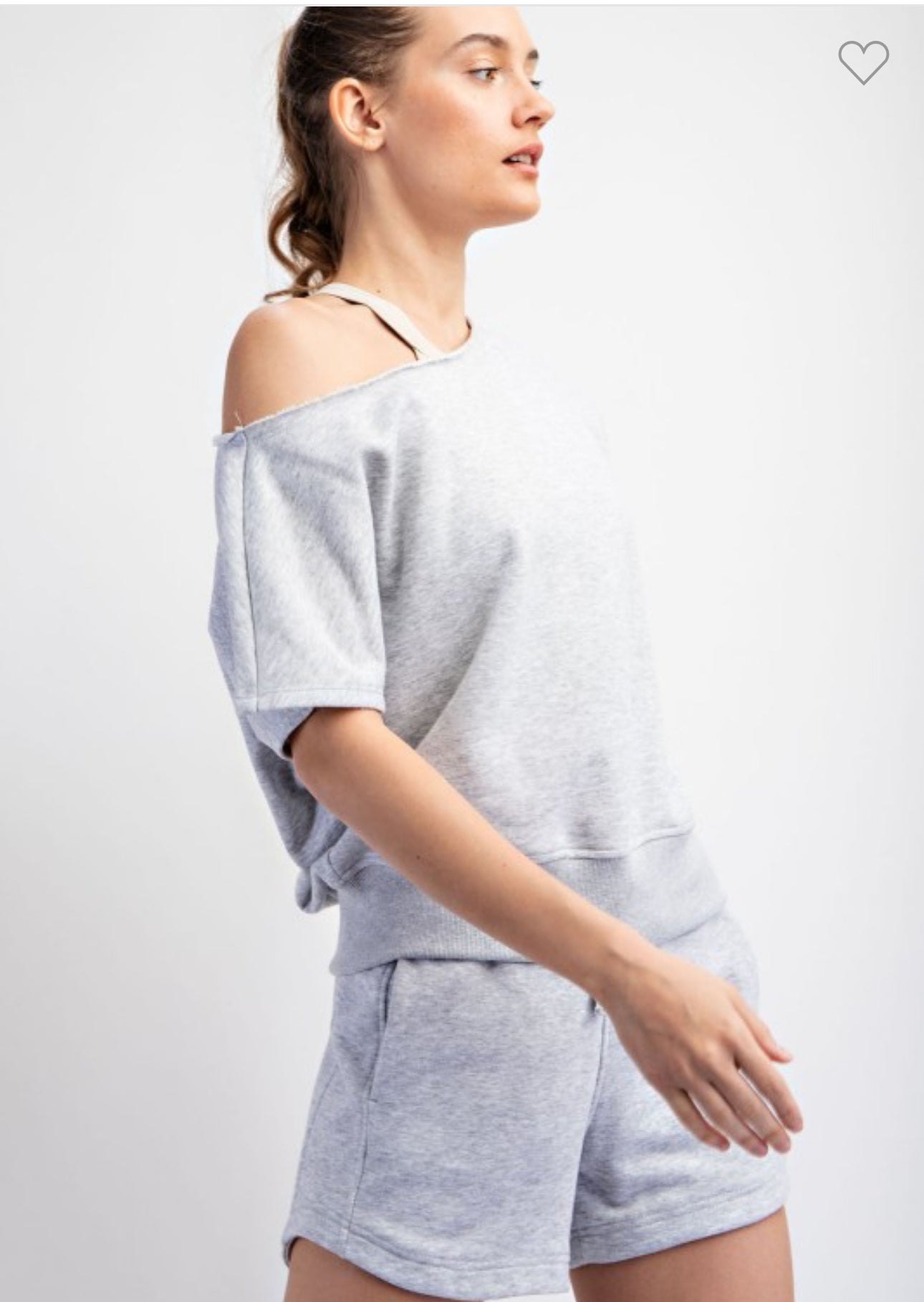Terry Off-Shoulder Top
