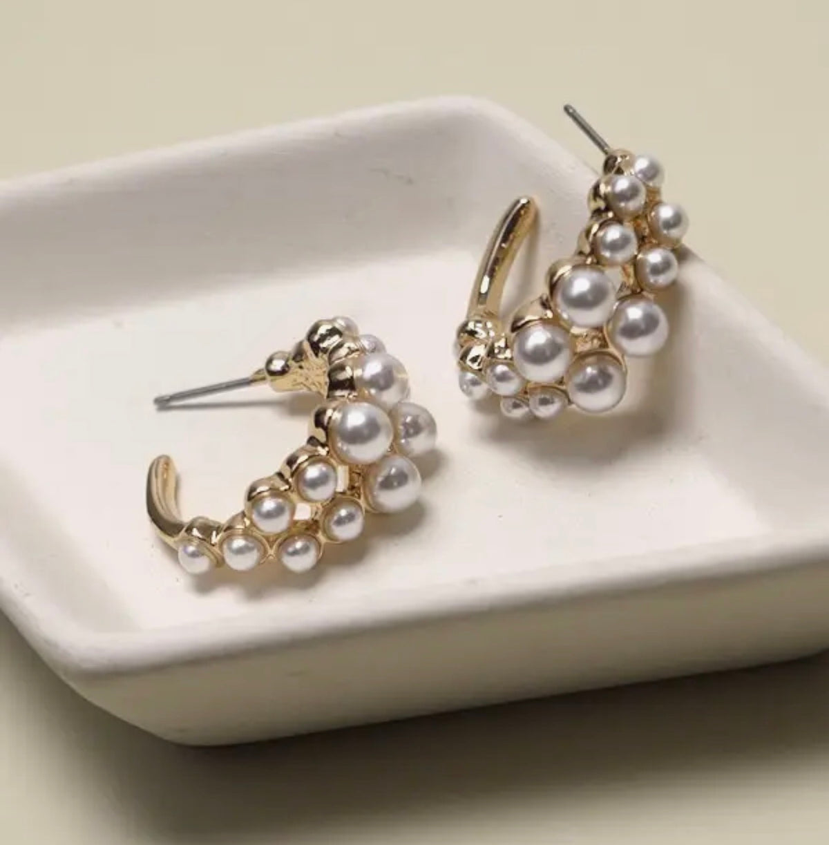 Pearl Luxe Hoops