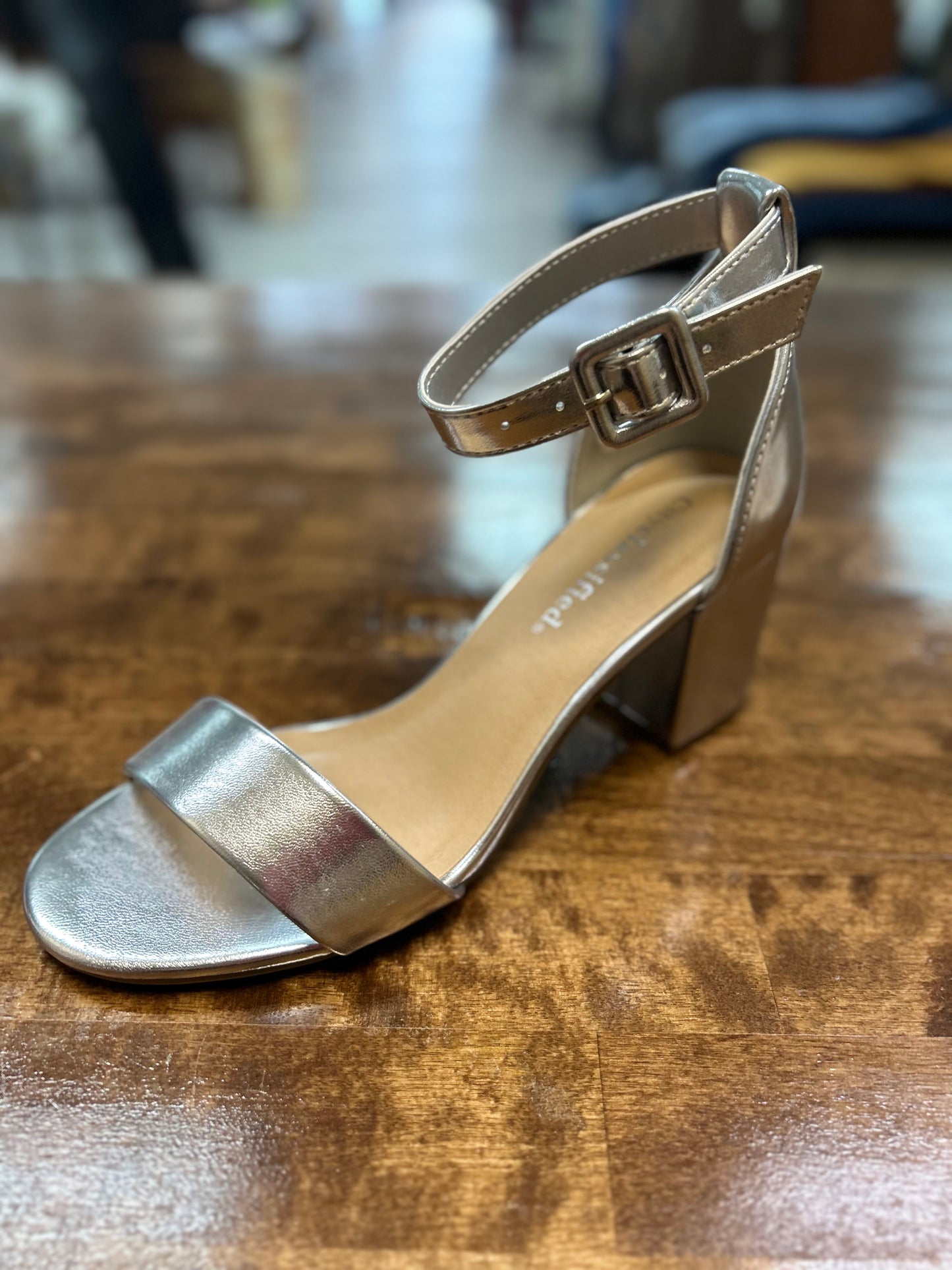 LP-Silver Strappy Heels - Talk of the Town