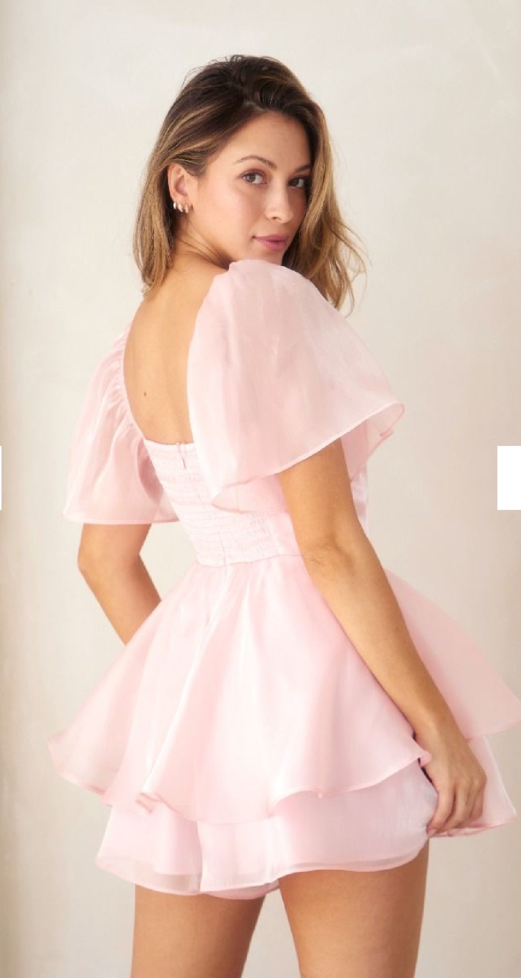 Bustier Two Layered Hem Romper