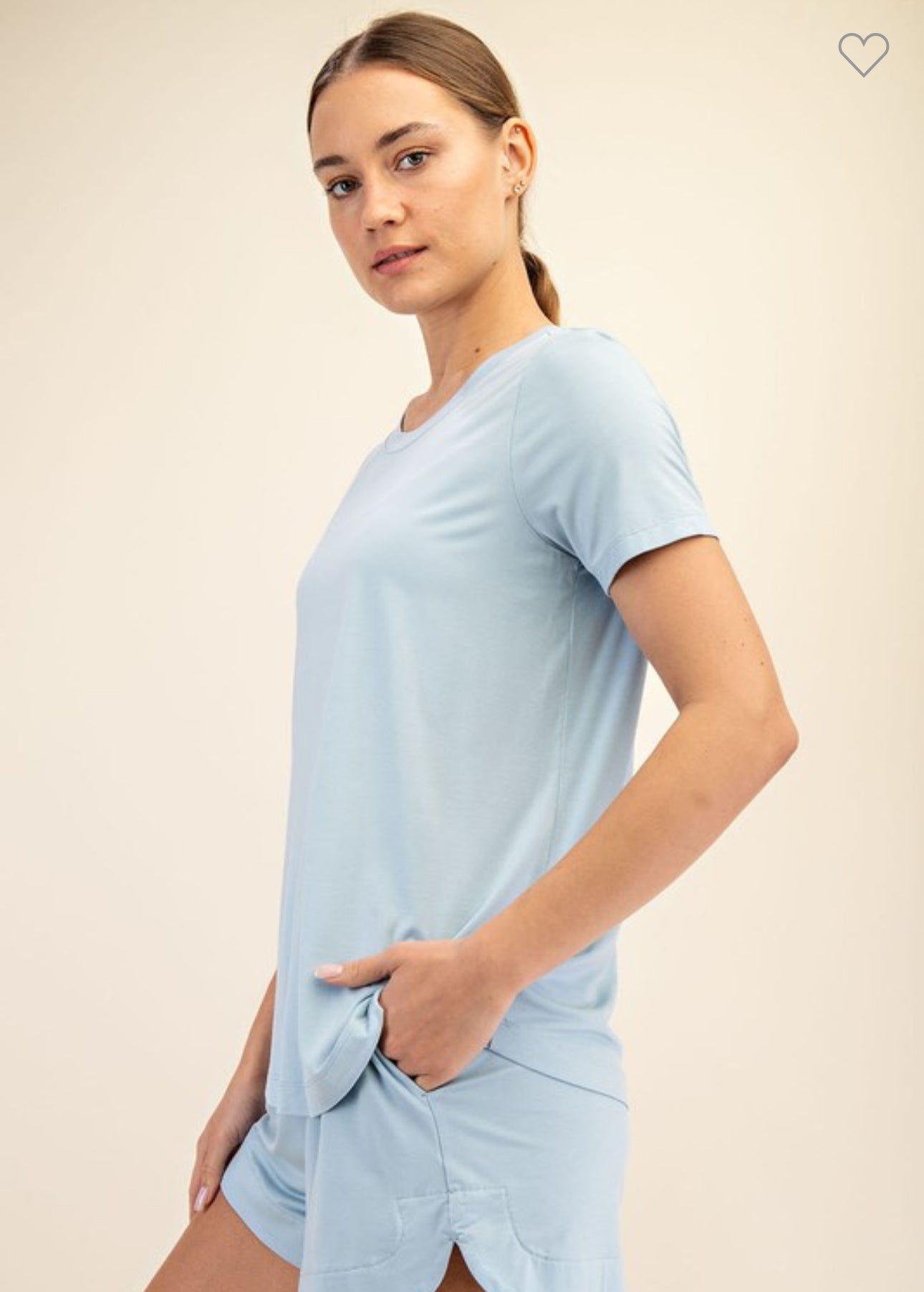 Viscose Modal Short Sleeve Top