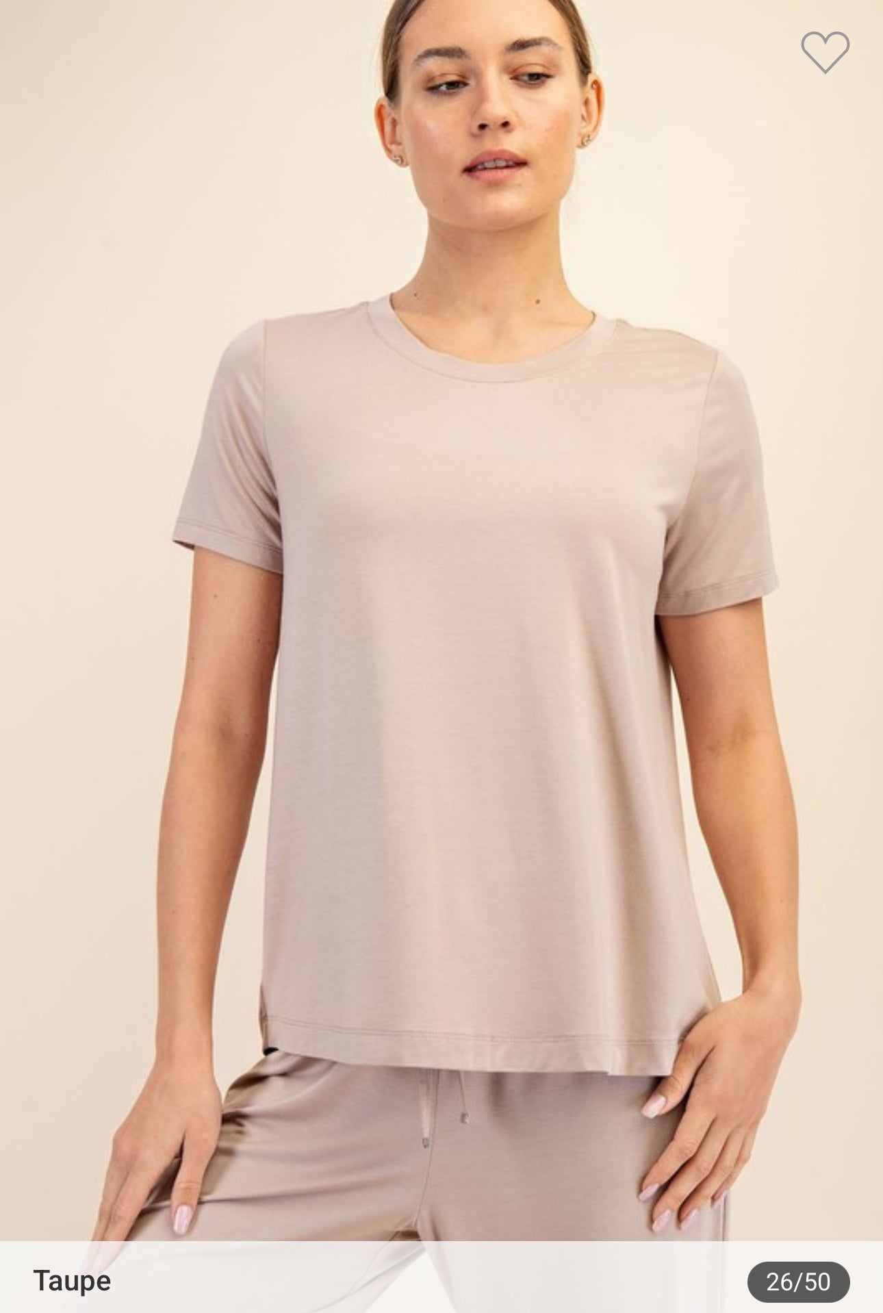 Viscose Modal Short Sleeve Top
