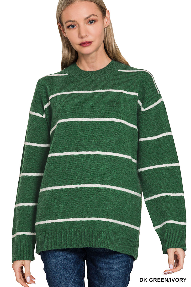 Green Stripe Sweater