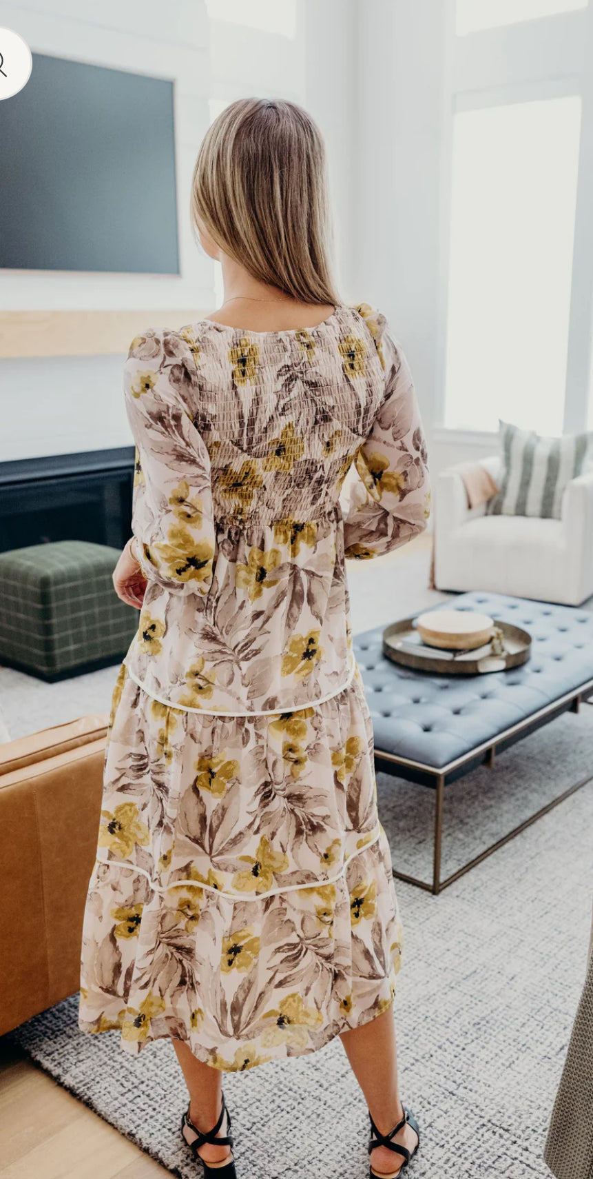 Floral Tiered Midi Dress