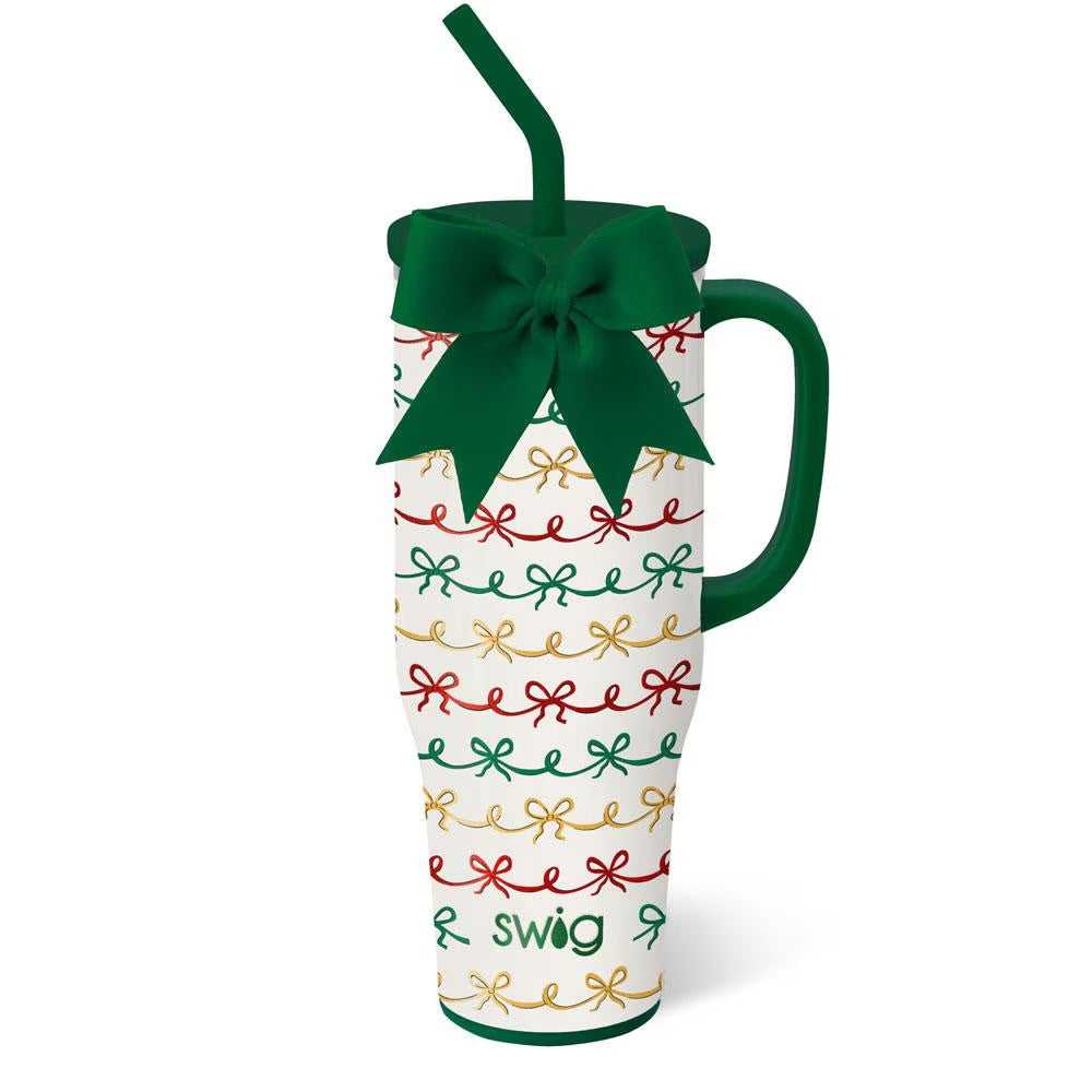 Christmas Bows 40 oz Swig Mega Mug