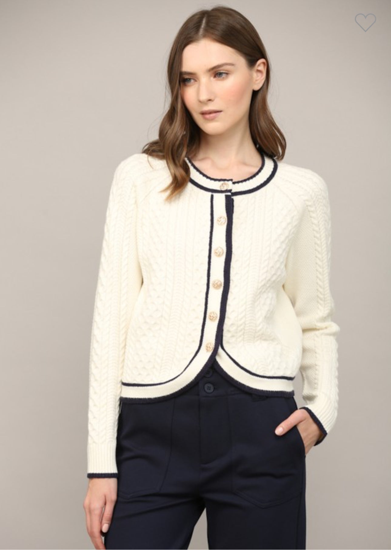 Classy Cable Knit Cardigan