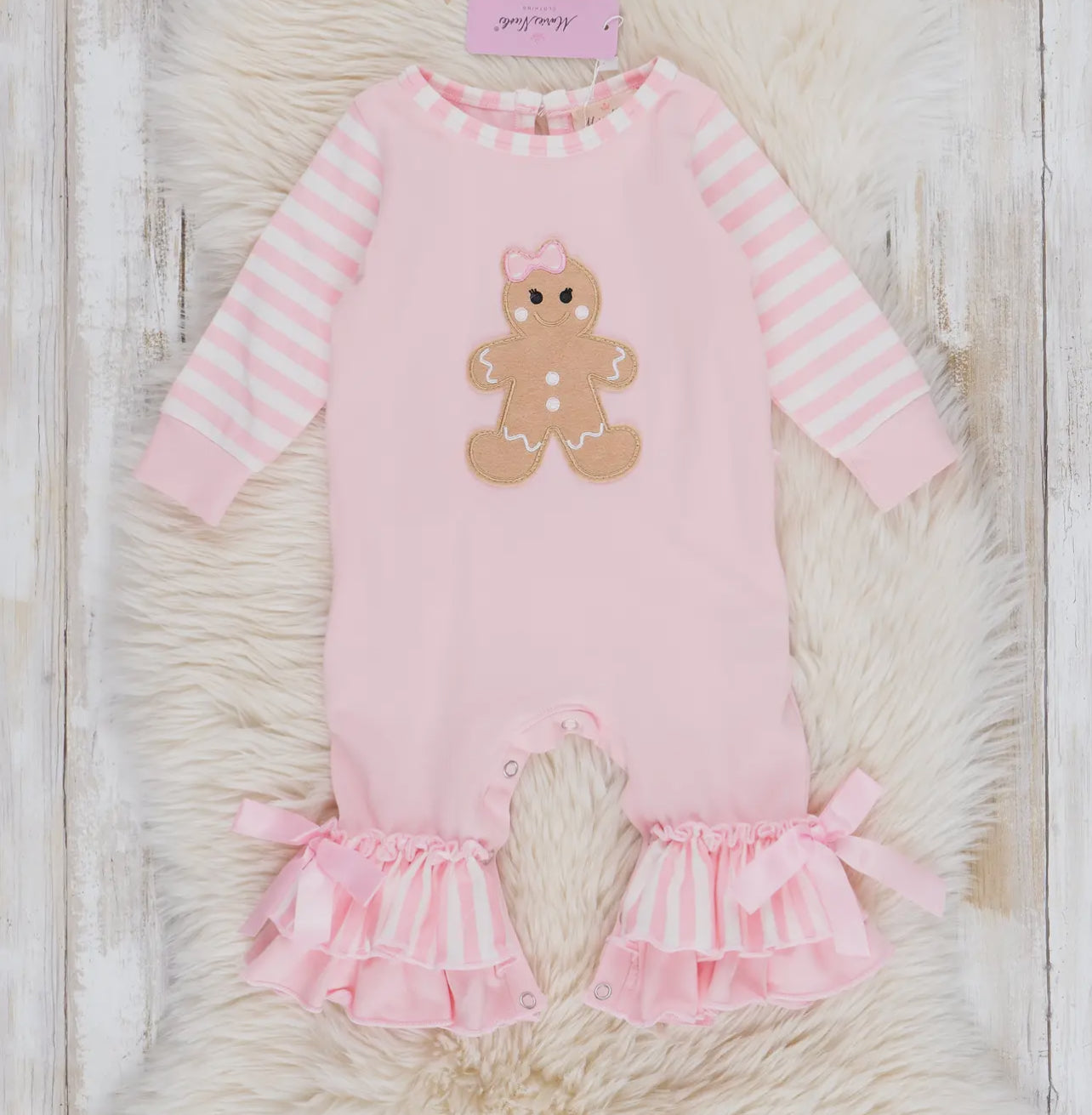 Gingerbread Man Romper Pjs