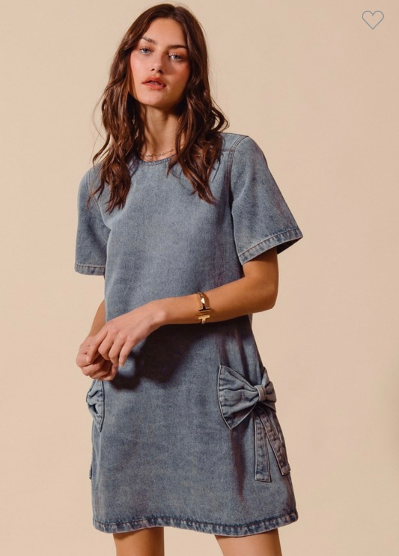 Bow Ribbon Knot Denim Mini