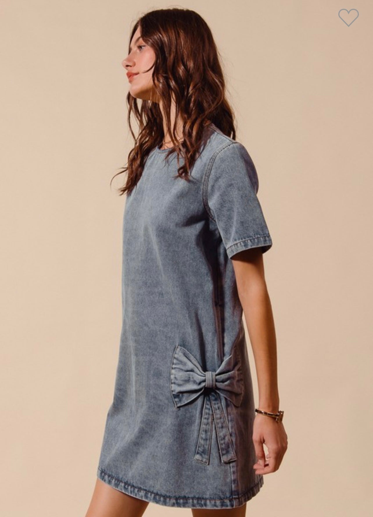 Bow Ribbon Knot Denim Mini