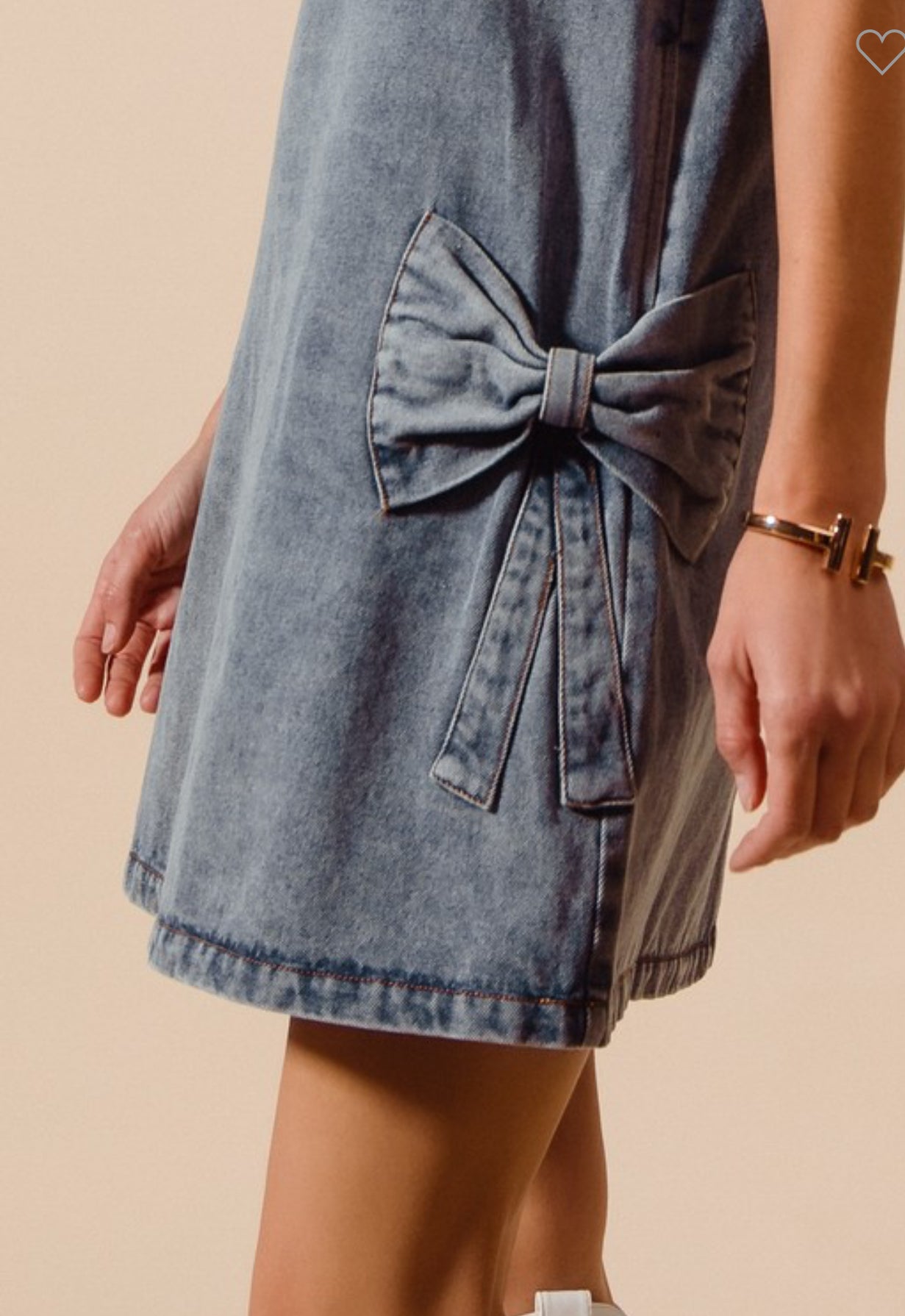 Bow Ribbon Knot Denim Mini