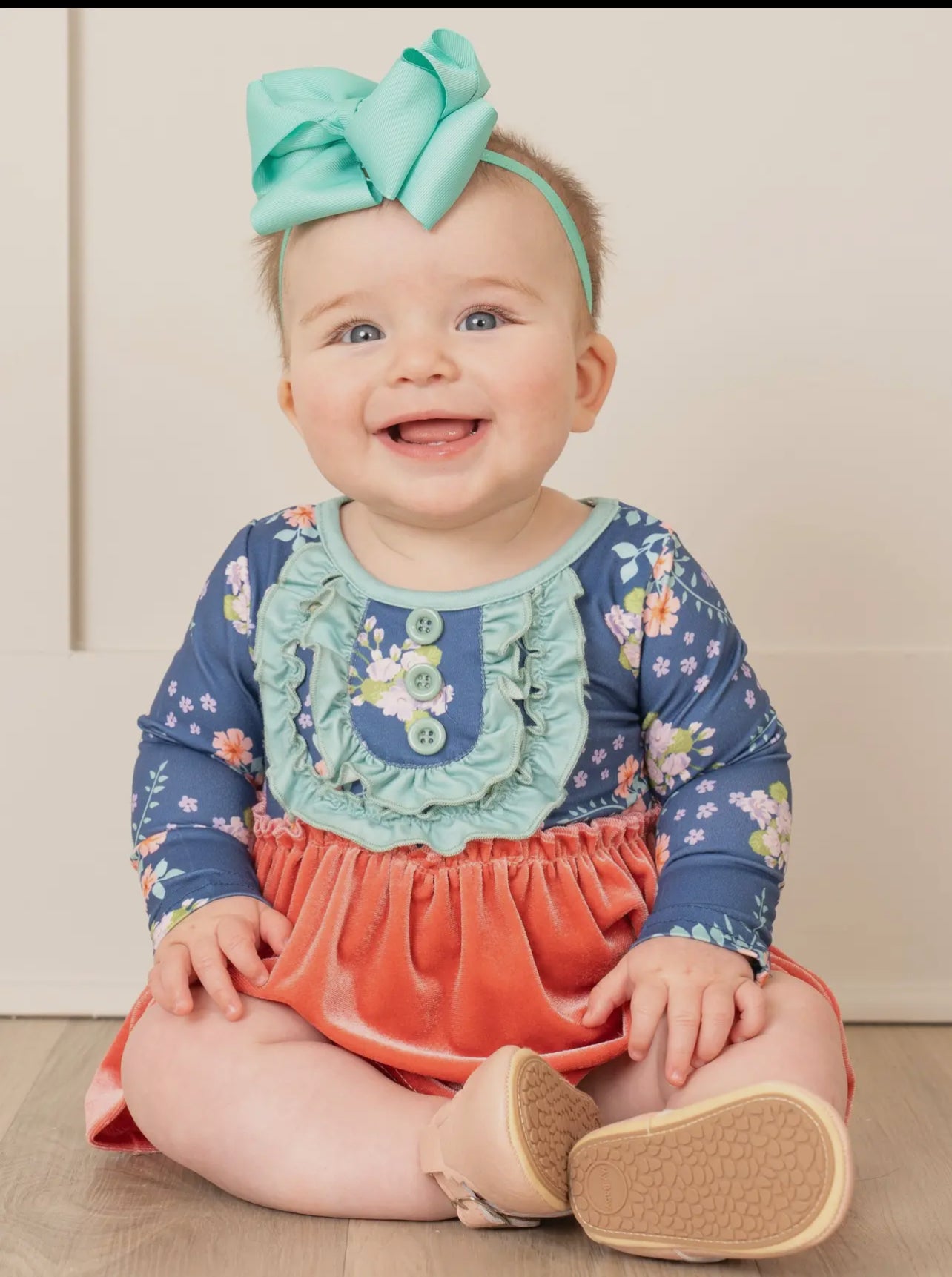 Rose Velvet Ruffle Bubble