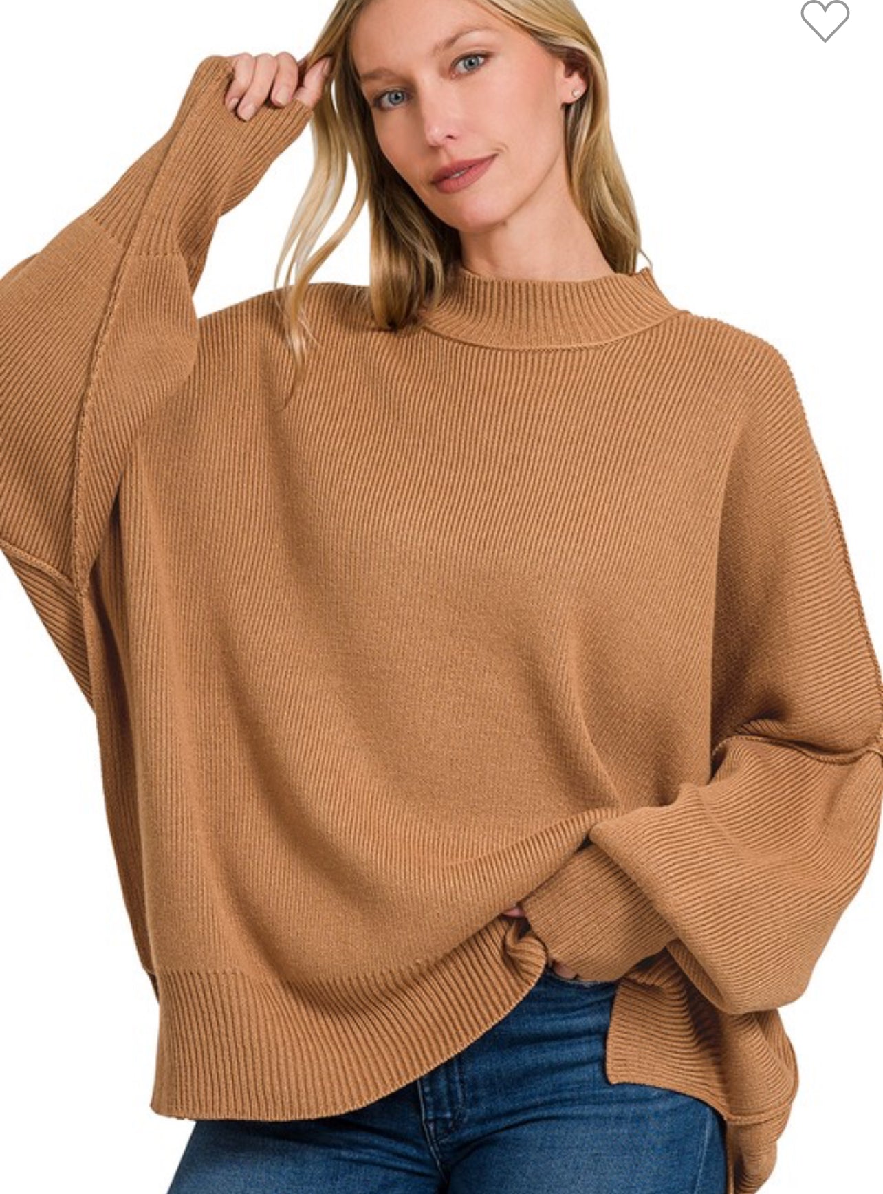 Side Slit Oversized Sweater