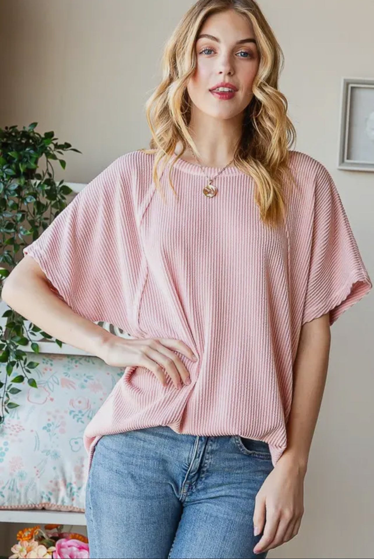 Solid Urban Ribbed Top