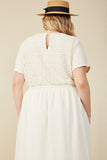 Crochet Mix Media Midi Dress