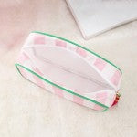 Pink and Green Striped Pouch