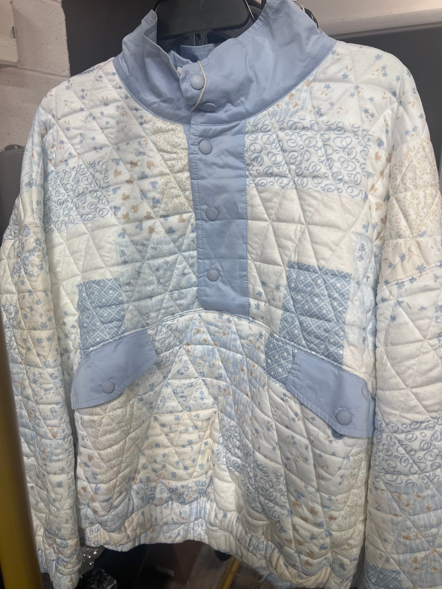 Textured Contrast 1/4 Zip