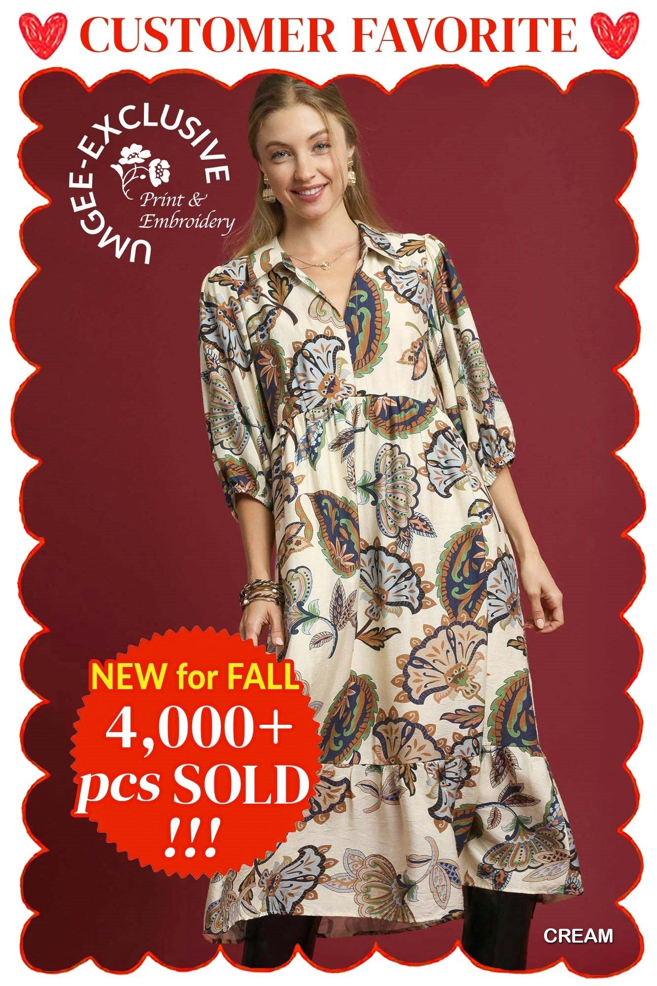 Boho Paisley Tiered Midi Dress