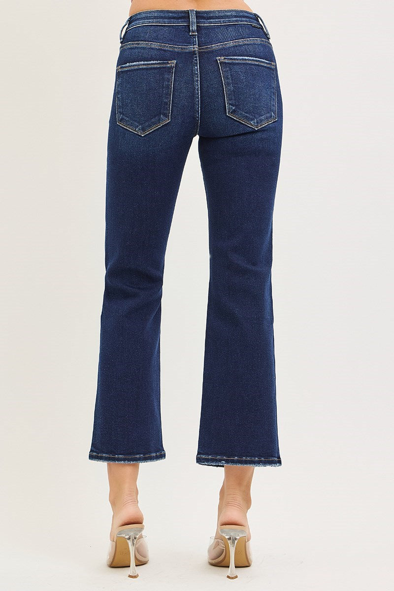 TC High Rise Crop Bootcut Jeans