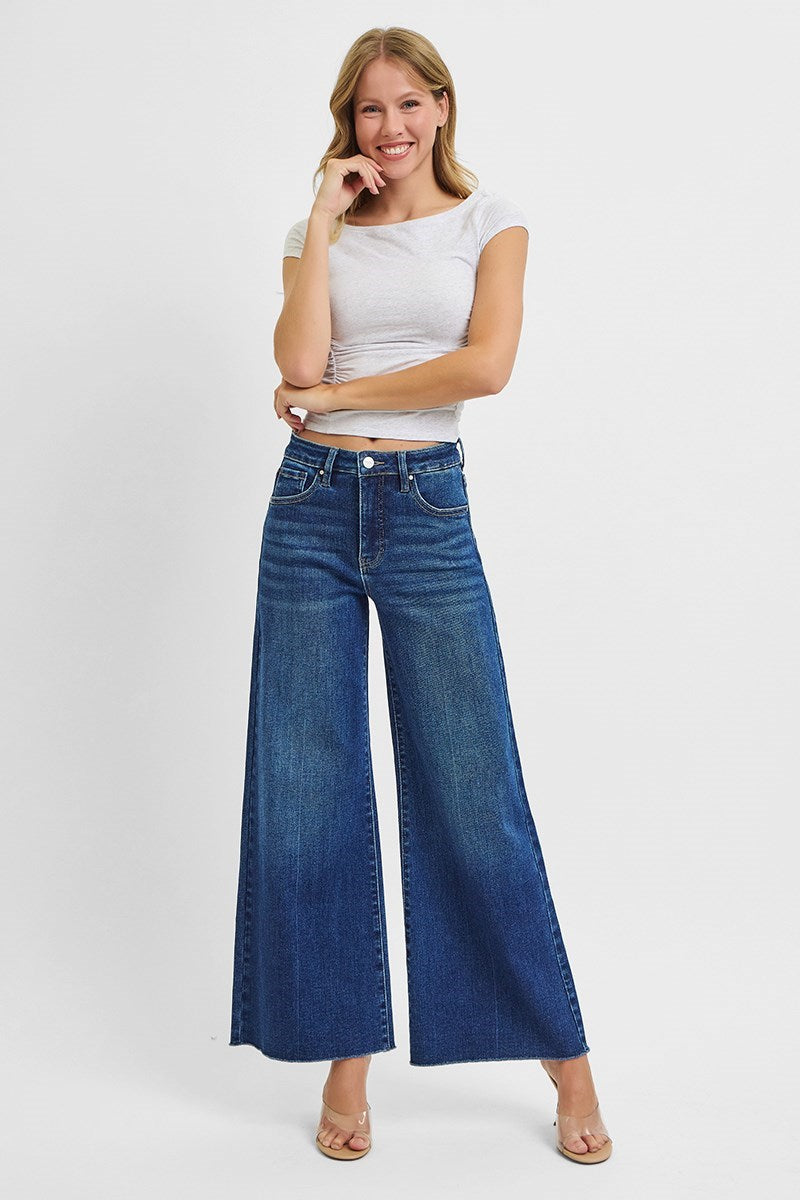 High Rise Anke Wide Jeans